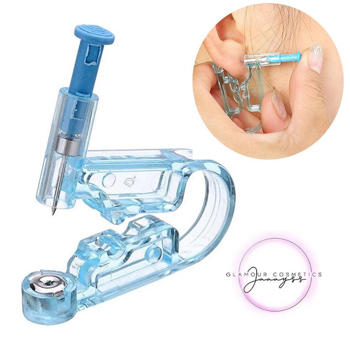 Oorbel schieter 2 stuks | wegwerp oorschieter | Neuspiercing pistool | Steriele gaatjes schieter | Ear Pierciun | Oor piercing pistool kit | Ear Stud | Ear Piercing Gun Disposable Safety Asepsis Piercing Tool Kit met oorstekersng G